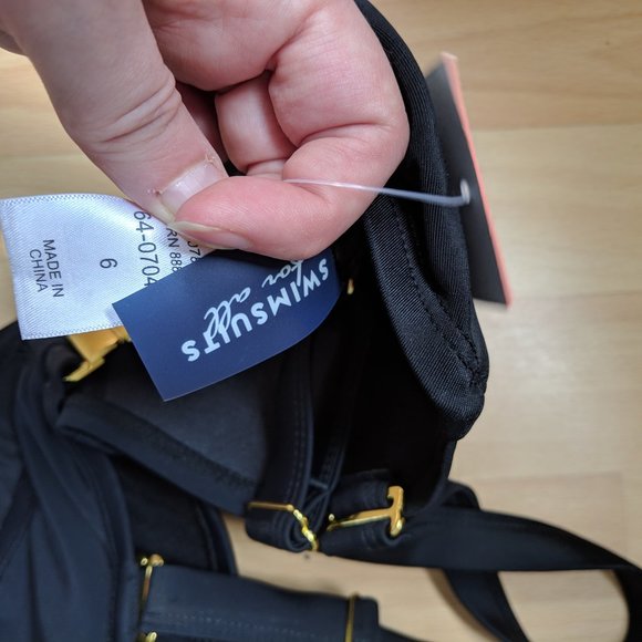 Black Rouched Swimsuit Top - Picture 2 of 4